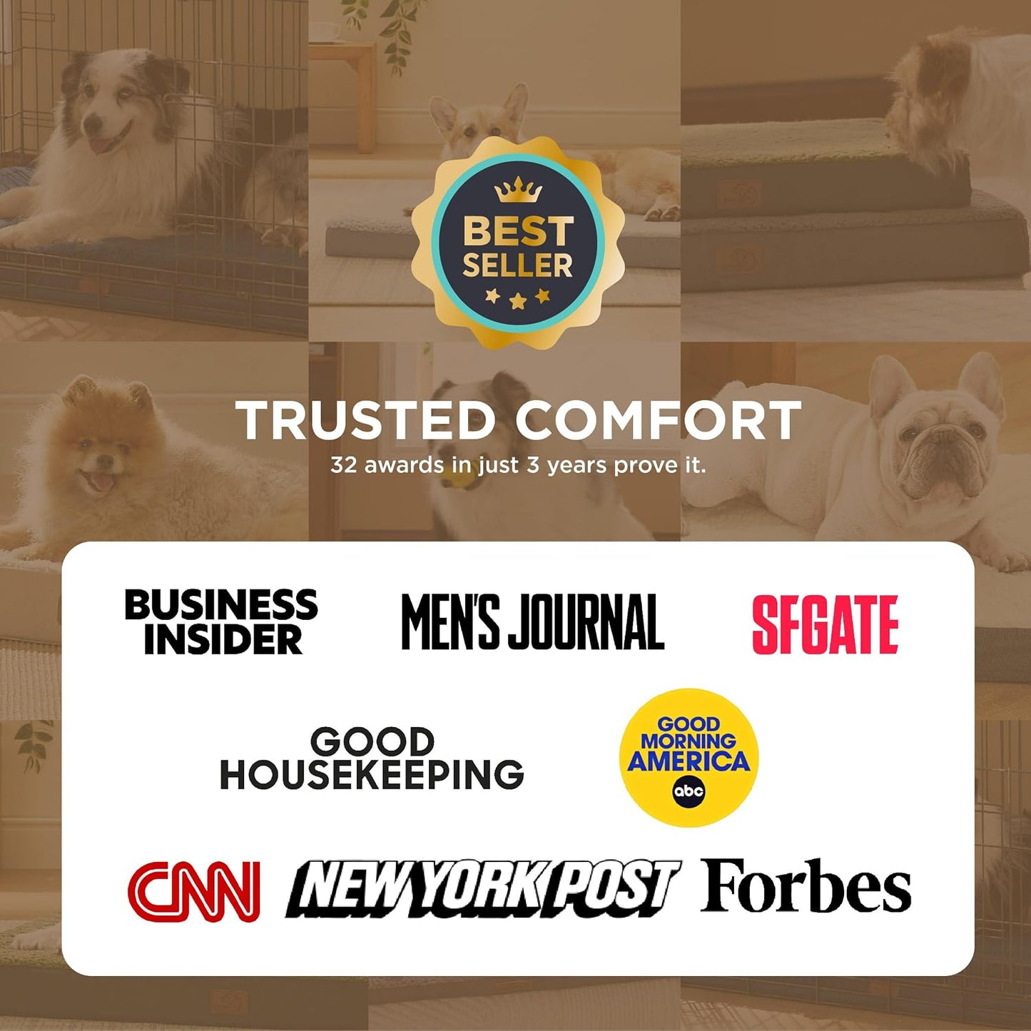 Bedsure XL Dog Bed, Extra Large Pet Bed with Comfy Sherpa, 44X32In Grey | Orthopedic Egg Crate Foam, Comfort, Support Pet Mat, Non-Slip Bottom, Removable Cover For Extra Pet up to 80 Lbs